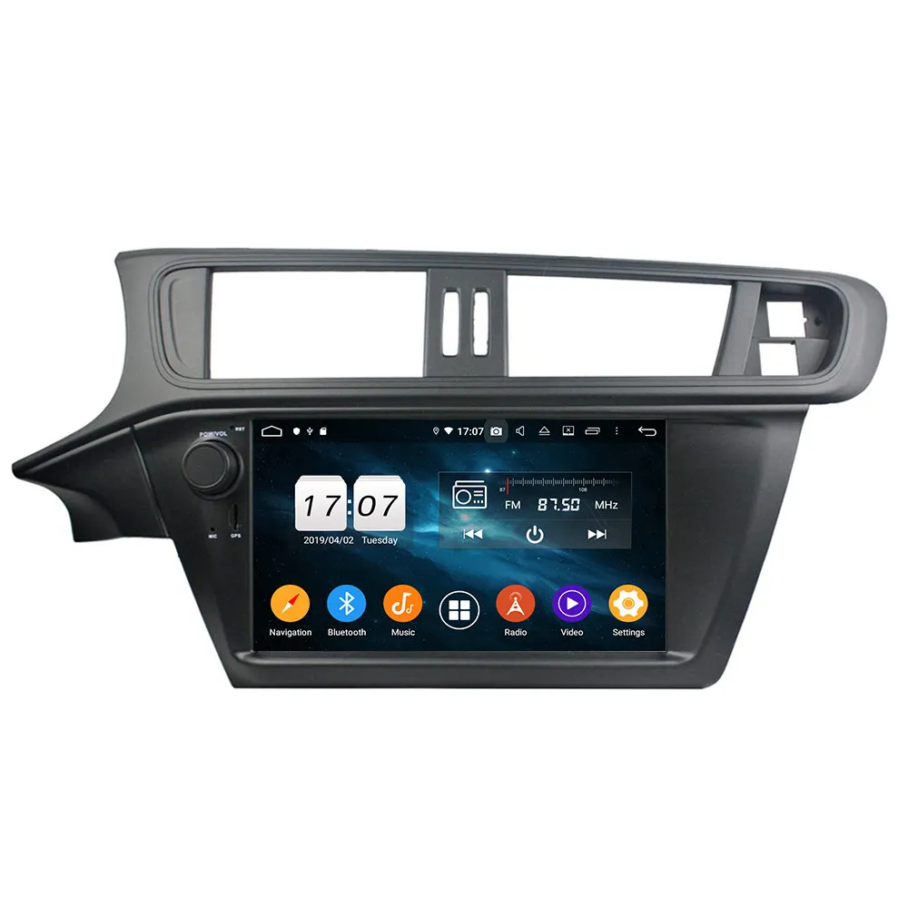 Android 9 DSP автомобильный Радио плеер gps навигация нет dvd для CITROEN C3 2005-2011 Лента