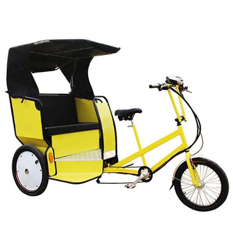 

Pedal or Electric Rickshaw Cargo Bike Three Wheels Electric Tricycle for Tourist Passenger Pedicab Drop Shipping