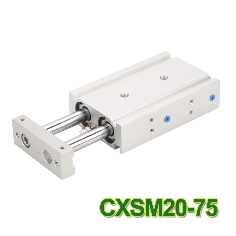 

CXSM20-75 высокое качество двойного действия двойной стержень Воздушный пневматический цилиндр CXSM 20-75 20 мм диаметр 75 мм ход с горкой подшипник