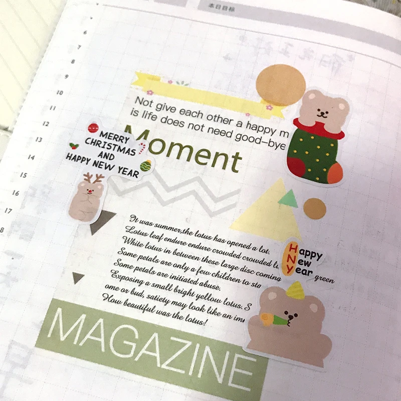 38 шт. милые наклейки &quotмедведь&quot ремесла Скрапбукинг книга Студенческая