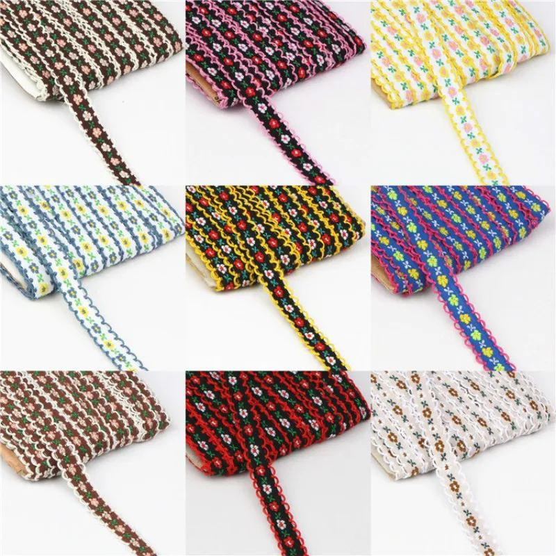 Милый цветок 4Mts отделка тесьмой из мешковины вышивка мультфильмов розовые банты