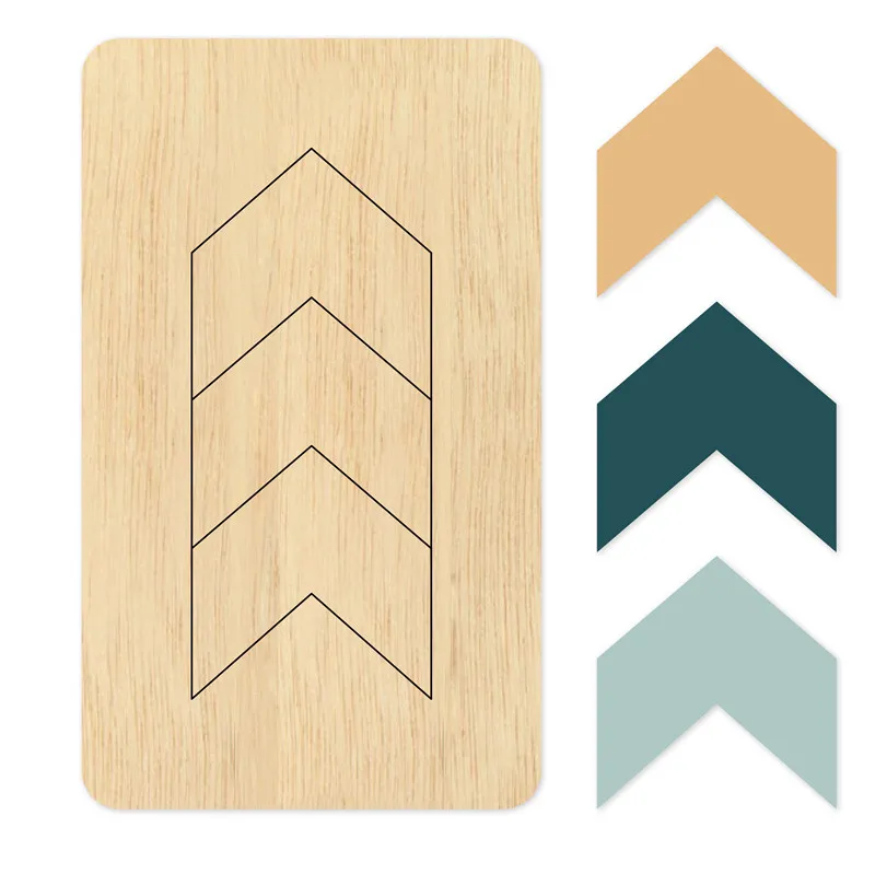 Набор шеврон серьги высечки тройной слой Серьги Дерево прессформы аксессуары