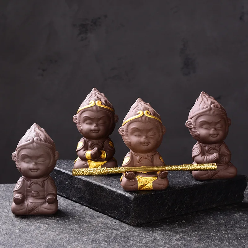 Zisha чай для домашних животных набор аксессуаров Qitian Dasheng Sun Wukong креативная Золотая