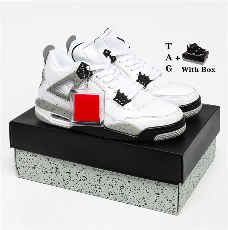 

White Cement 4s Mens Basketball Shoes University Blue Pure Money Red Metallic Royalty Sail Shoes 4 Women Sports Sneakers