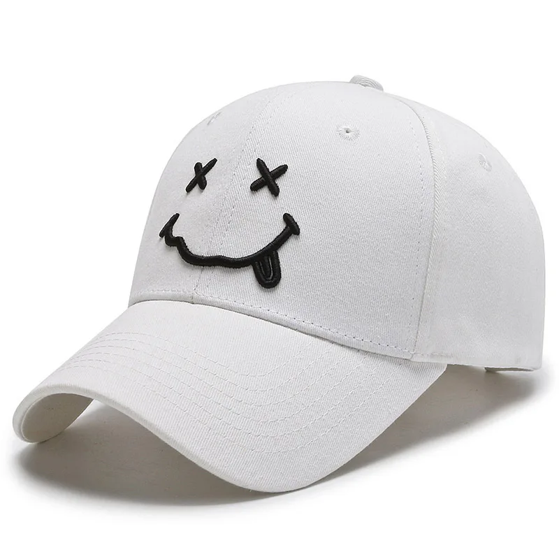 

Smiling face hat men's fashion brand black cap Korean spring and autumn sun hat casual versatile baseball cap women