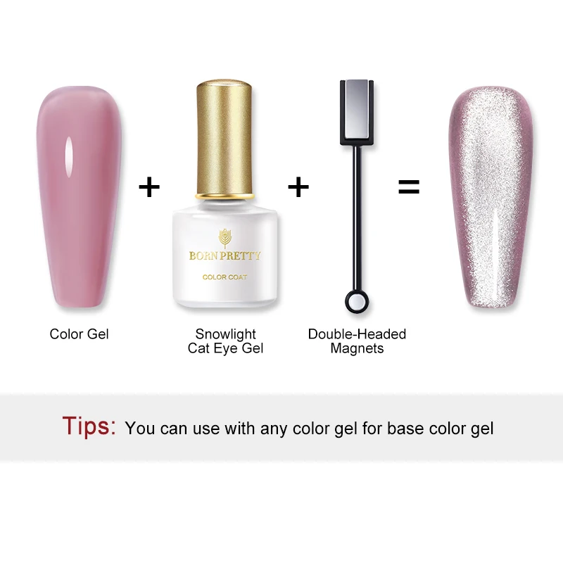 

BORN PRETTY cat magnetic gel Nail Polish Set Magnet Gel Vanish Soak Off UV Gel Semi-Permanent Base Top Coat Nail Art Design