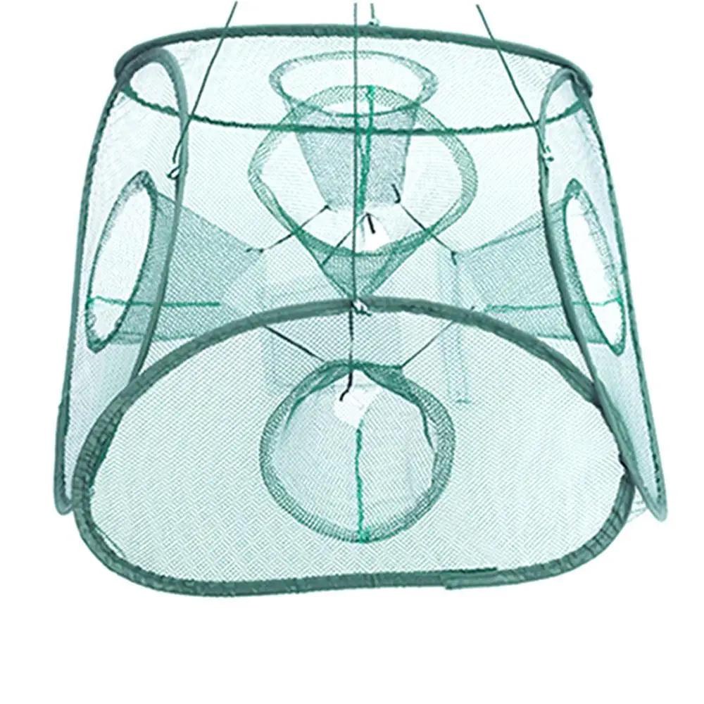 Практичная Складная сетка для рыбалки Dip клетка рыболовная креветка линия раки Зеленый Нейлон Рыболовная