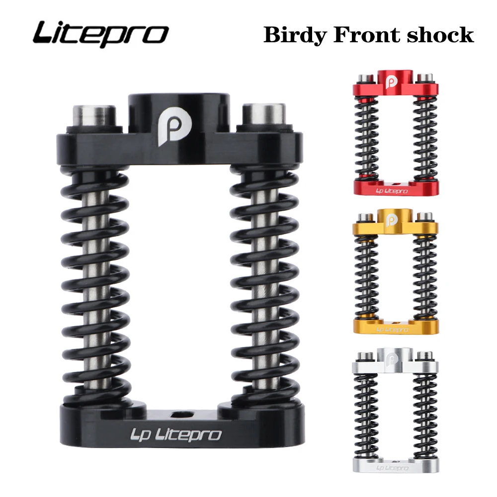 Litepro Folding Bicycle Dual Spring Front Shock Absorber Birdy 3 Suspension P40/R20/GT/CITY/TI Anode Overlay Ultra-Light Birdy 2