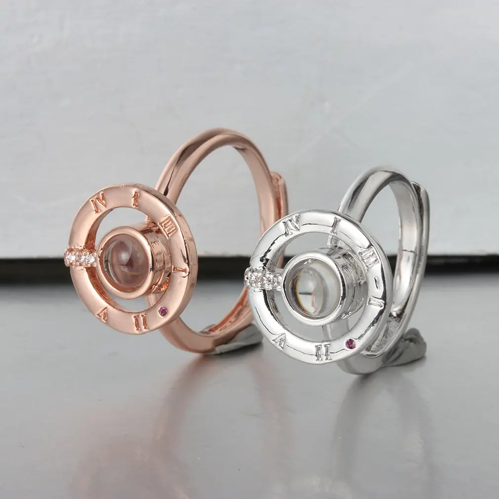 Регулируемые кольца для пар 100 языков кольцо с открытым пальцем романтическая