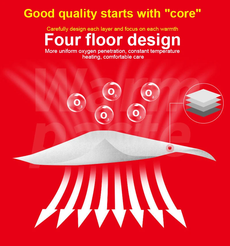 2pc Body Warmer Stick Lasting Heat Patch Keep Hand Leg Foot Warm Paste Pads Warmers Stickers Heated Pad Household Merchandises |