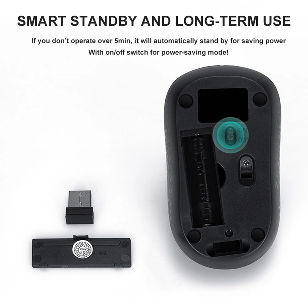 

USB 2.4GHz Wireless Keyboard and Cordless Mouse Combo Kit Office PC Laptop