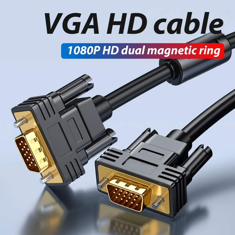 Кабель VGA 1080P HD Папа-папа толстый удлинитель шнур для компьютера ПК ноутбука