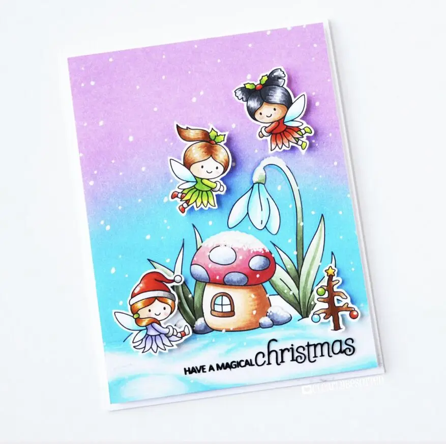 11x16 девушка Ангел прозрачный силиконовый штамп печать для DIY Скрапбукинг
