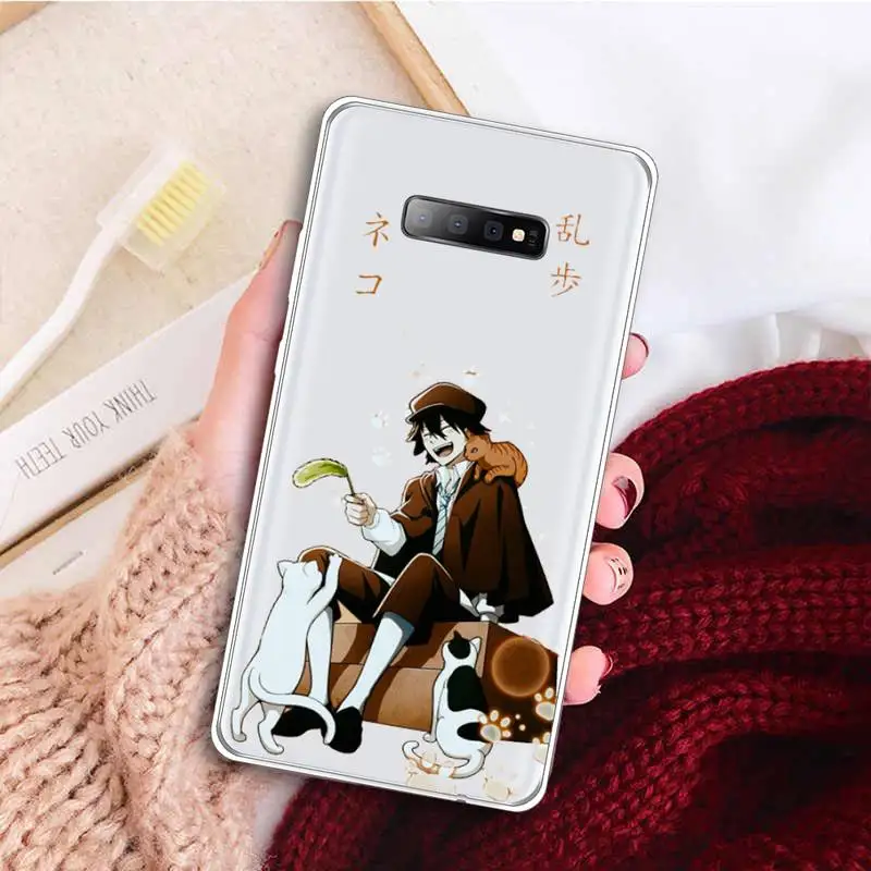 

Japan anime bungou stray Phone Case Clear Transparent for samsung A 21s 50 71 S 8 9 20 note 10 20 plus ultra
