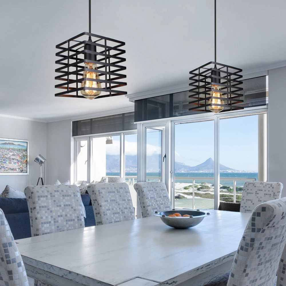 Железная клетка подвесной светильник Современная Подвесная лампа металлическая