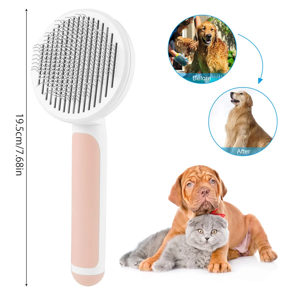 

Efficient Self Cleaning Slicker Pet Grooming Brush for Small Large Dogs Cats Comfortable Safe Slip Comb for Pets Dog Supplies