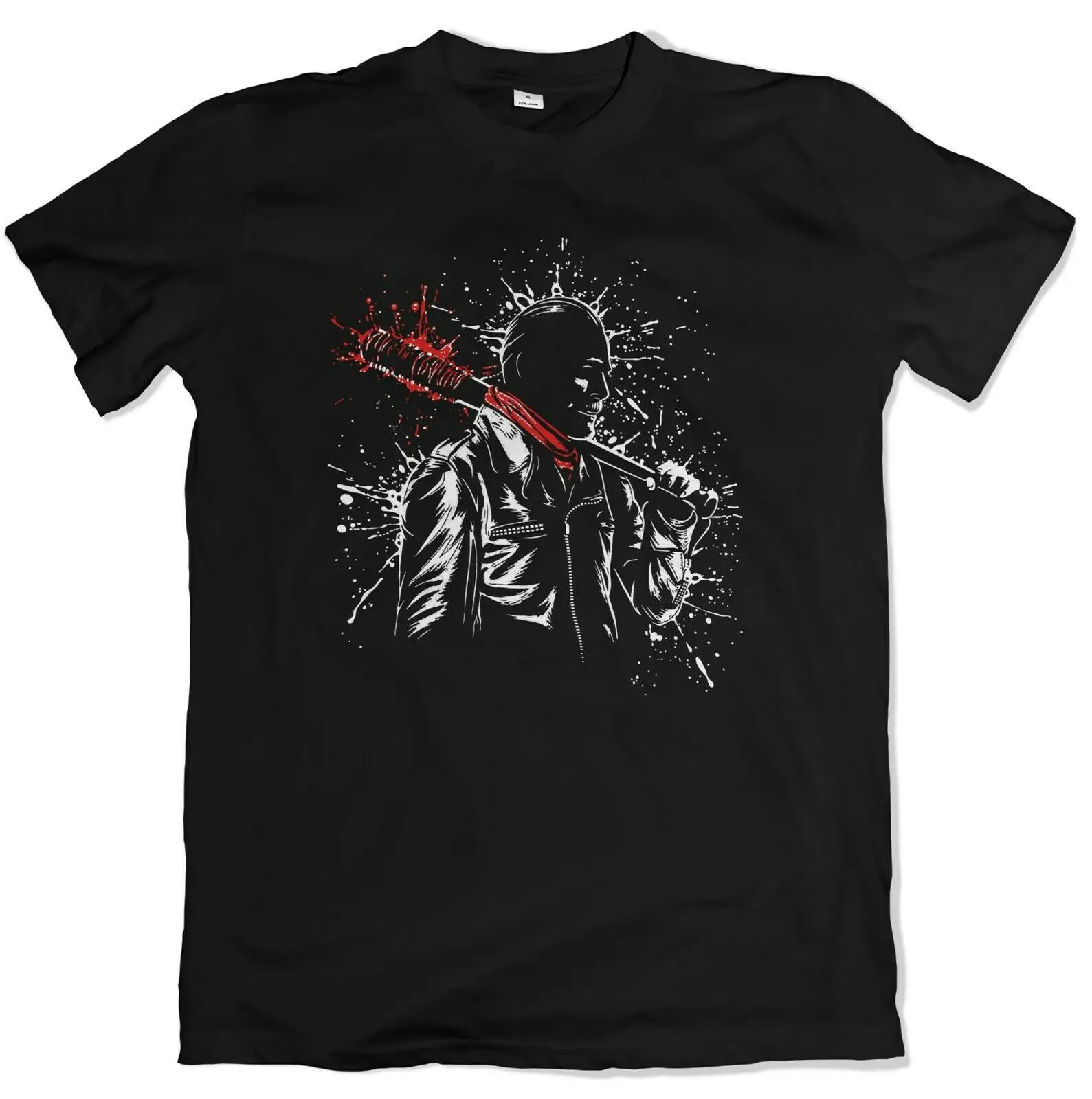 

Negan Splat- The Walking dead zombie fan black Loose Fit cotton T-Shirt unisex