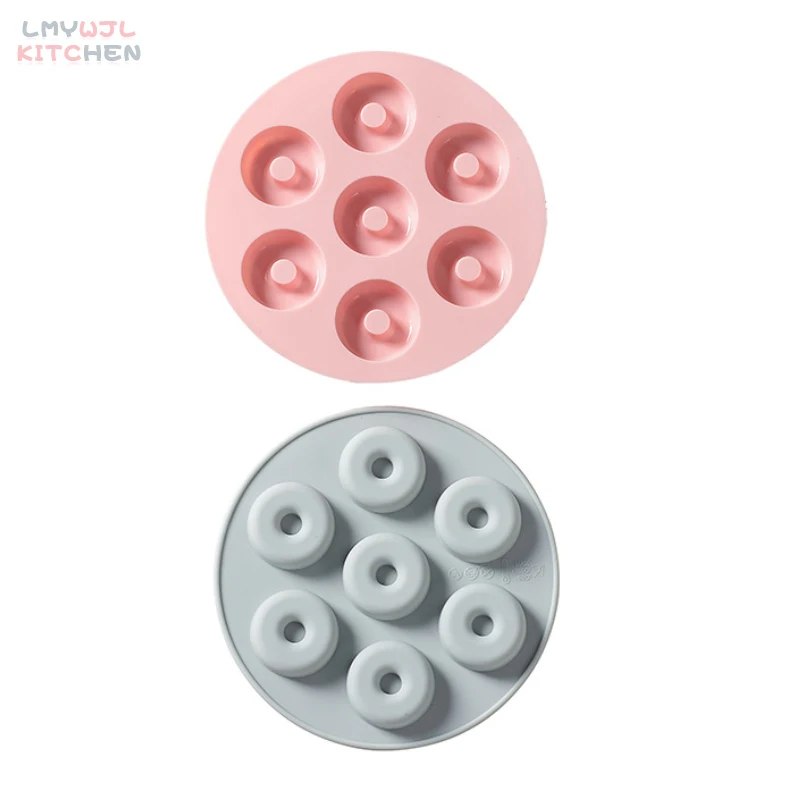

7 Hole Donut Silicone Cake Mold DIY Round Chocolate Pastry Candy Non-stick Mold Baking Cake Decoration Accessories