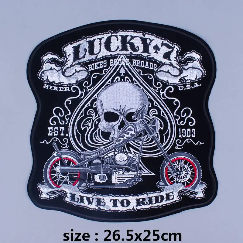 

Нашивки с вышивкой в виде черепа для мотоцикла