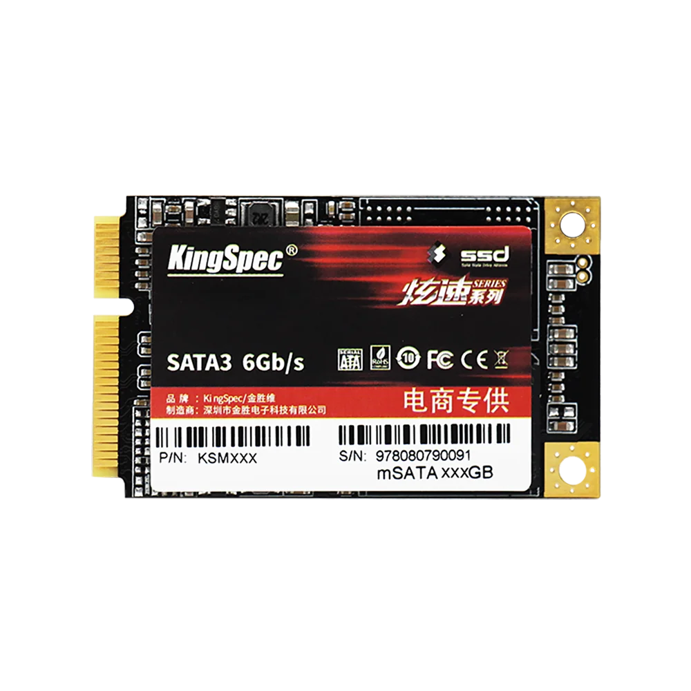 KingSpec Msata Внутренний твердотельный жесткий диск SATA III 128 ГБ 256 512 1 ТБ 2 SSD для ноутбука