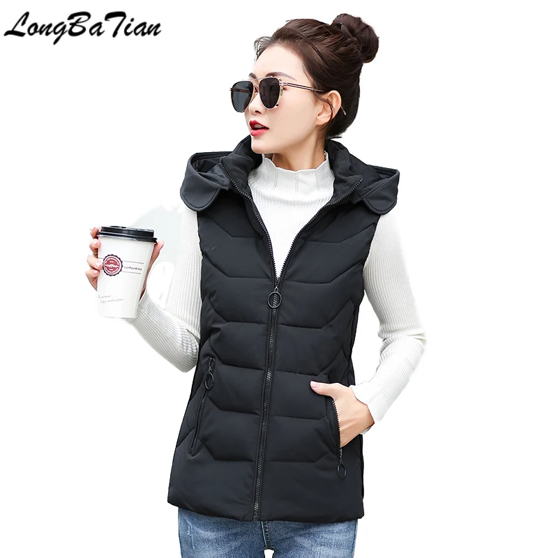 Теплая Осенняя короткая зимняя женская обувь жилет размера плюс M 4XL парка с