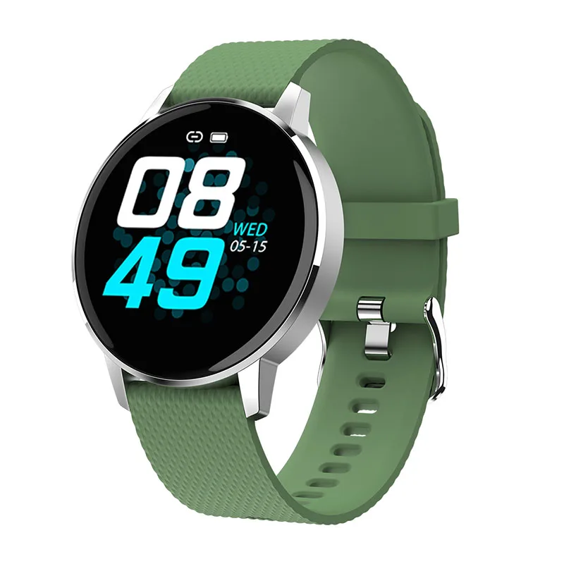 Dark green DIGOOR T4 Смарт-часы IP68 Водонепроницаемый кислородный монитор кровяного давления пульсометр фитнес-браслет трекер активности Smartwatch для мужчин - Цвет: Dark green