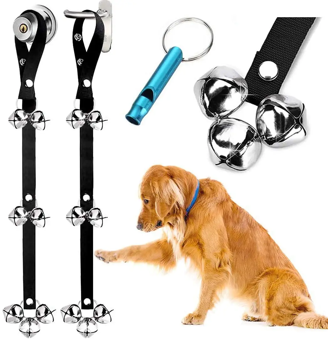 

2021 NEW 2 Pack dog doorbell high quality training bedpan great dog bell adjustable doorbell dog bell dog supplies dog collar
