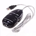 USB-кабель для гитары, аудио USB-адаптер для интерфейса для MACPC, для записи музыки, компьютерный усилитель, кабель, аксессуары, плееры