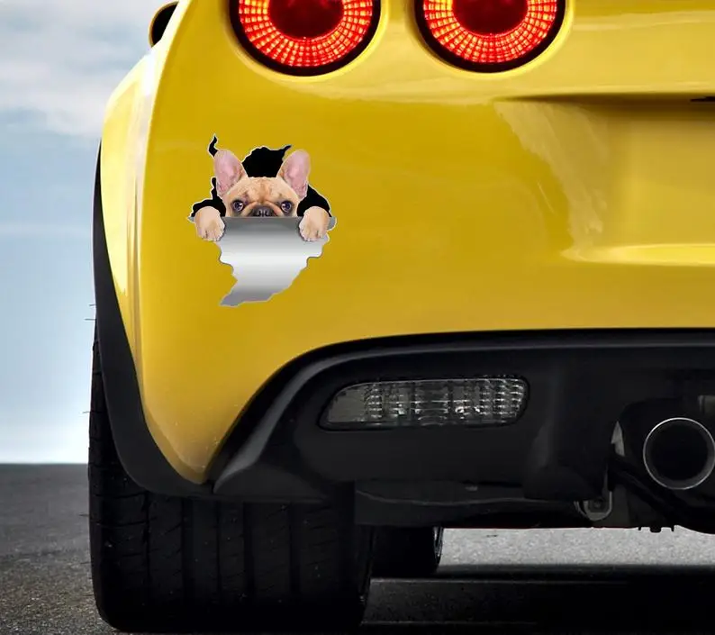 

French bulldog sticker 3d sticker Frenchie sticker Bumper bulldog Car sticker Dog sticker Dog lover gift Laptop sticker