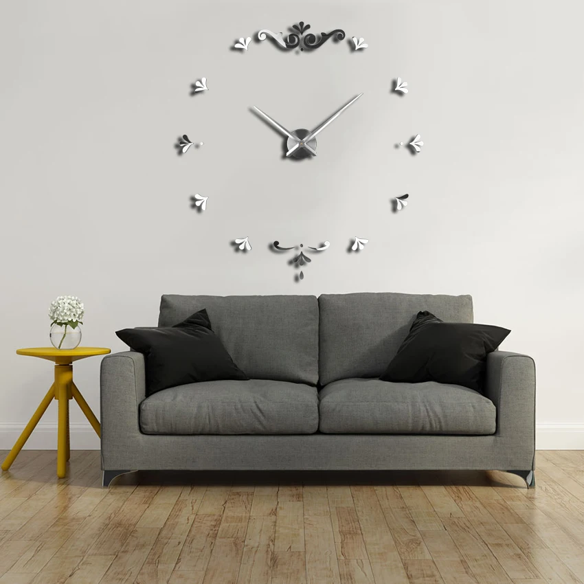 

DIY Big Wall Clock Modern Design 3D DIY Wall Sticker Clocks Decor Wall Watch Horloge Murale Quartz Duvar Saat Klock Modern Mute