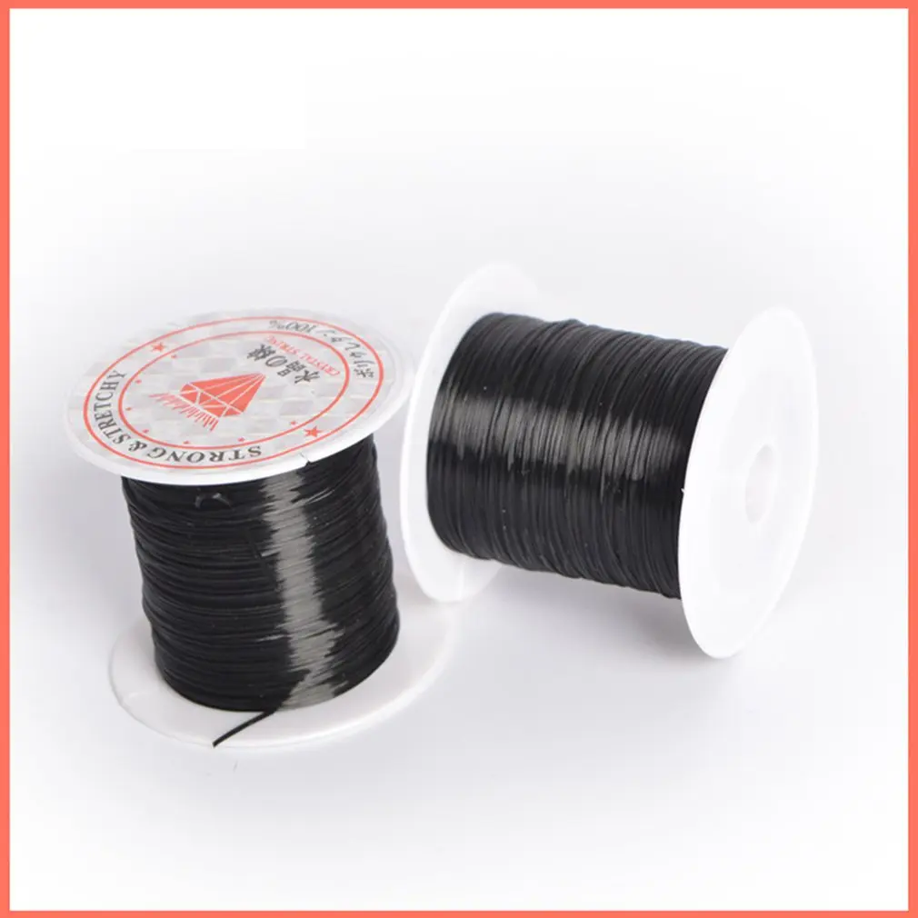 40 м (43 ярда) Плоский эластичный кристалл стрейч шнур полиэстер для изготовления