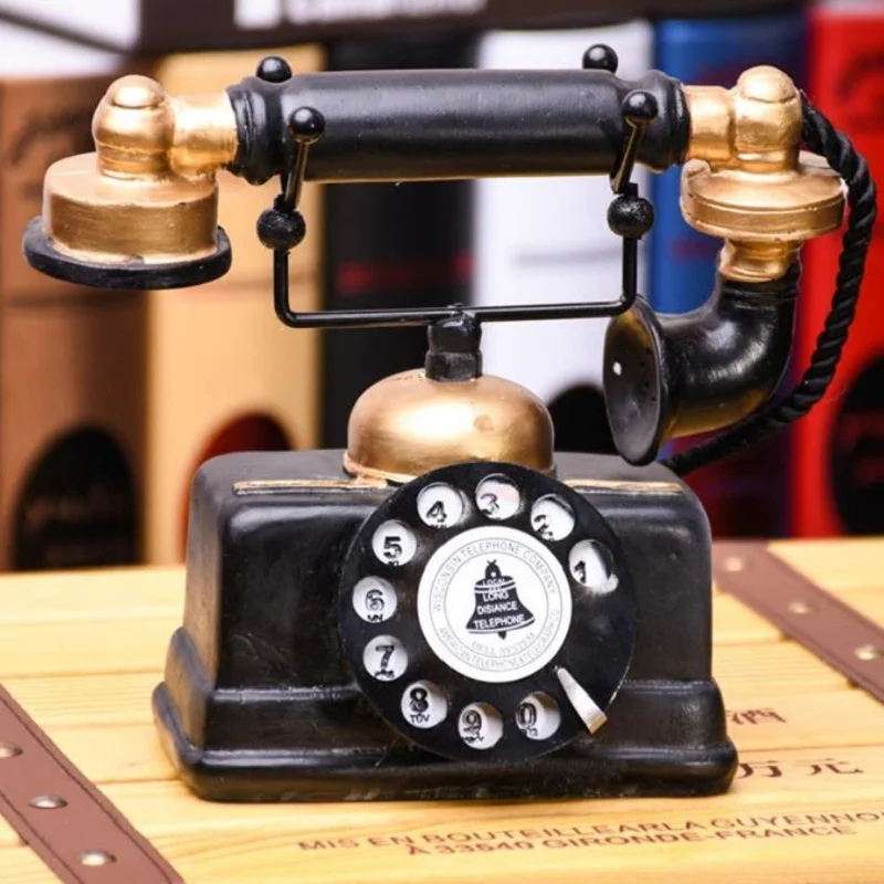 Ретро декоративный телефон креативное украшение ручной работы из смолы Dasktop