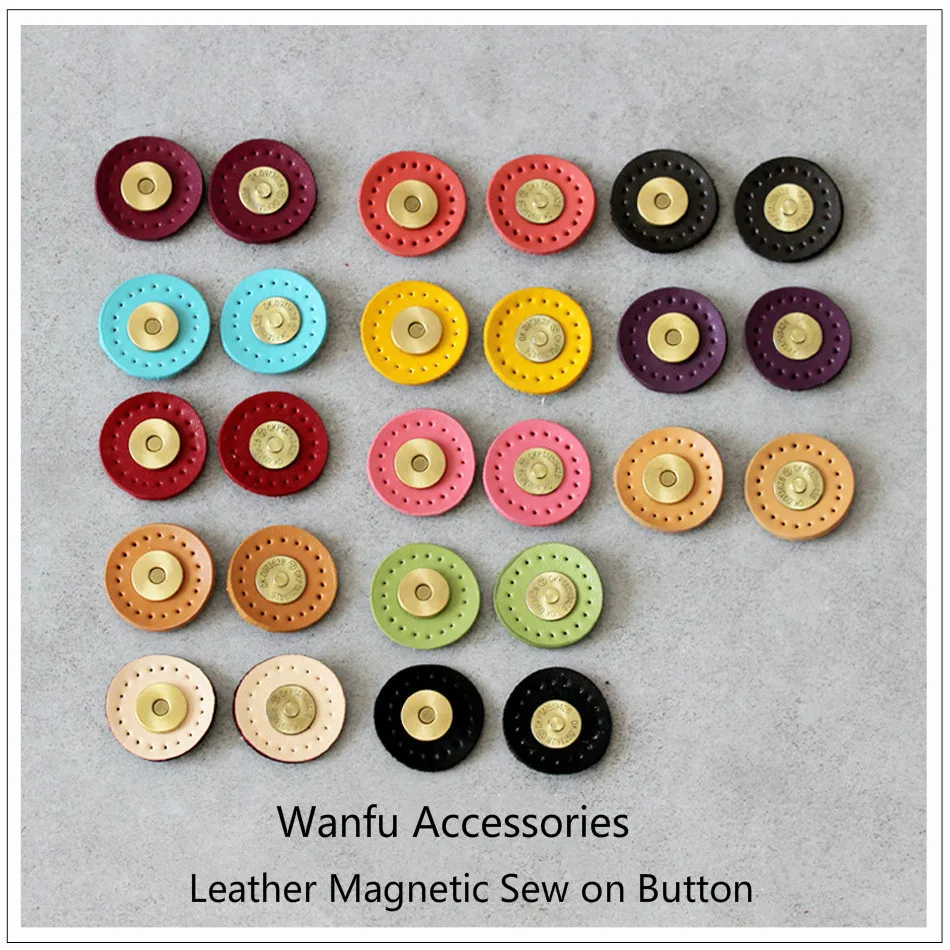 Кожаная Магнитная ПРИШИТАЯ кнопка для пальто/сумки | Украшения и аксессуары