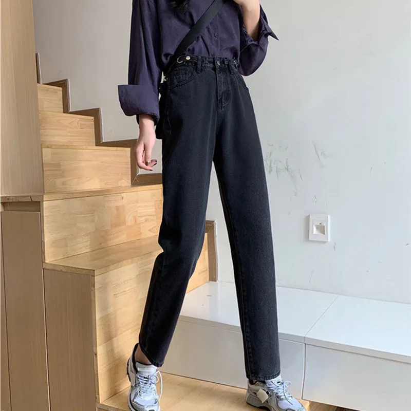 

2021 Spring/Autumn/New Straight Pants High Waist Slim All-match Jeans Women's Loose Wide Leg Pants Old Pants