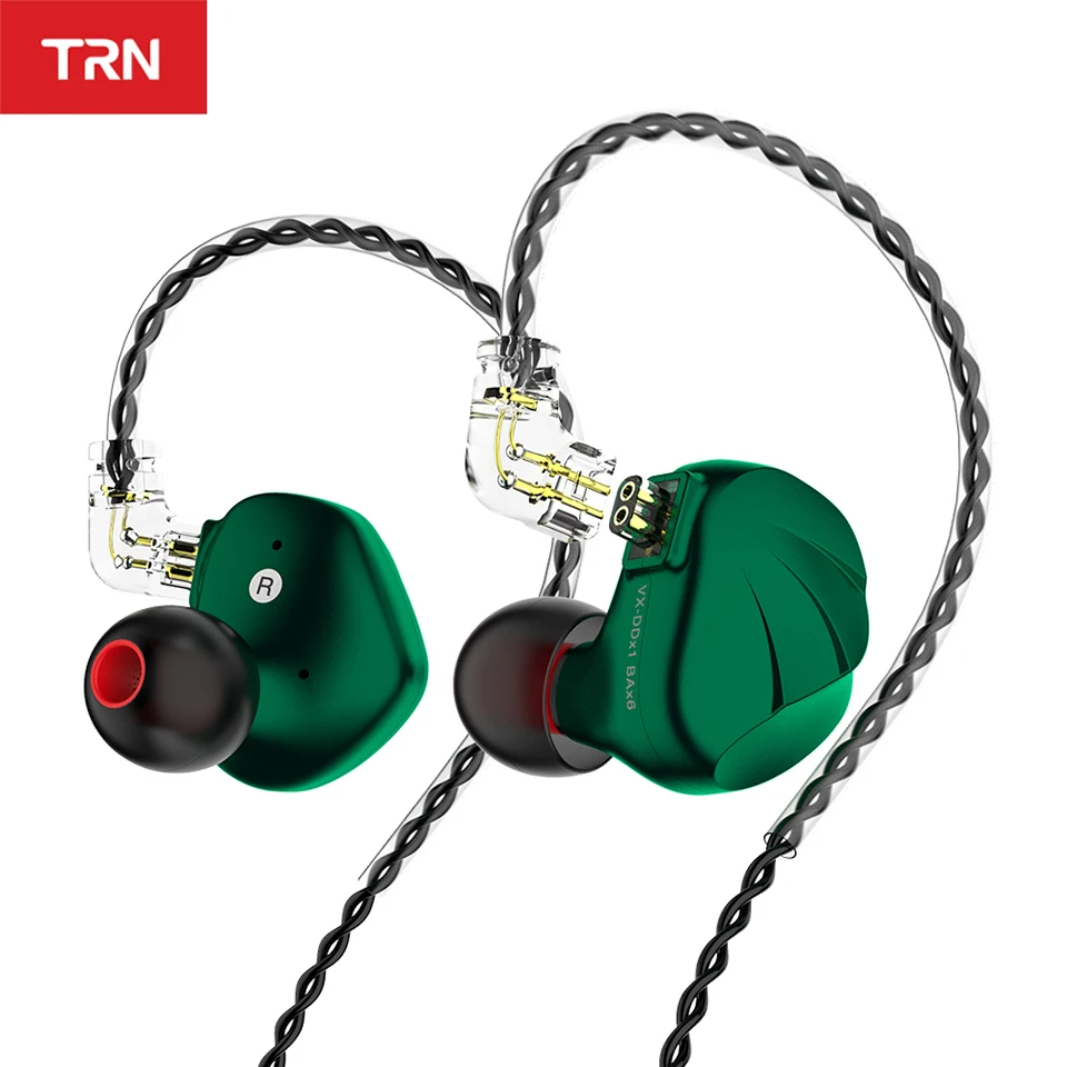 Наушники вкладыши TRN VX 6BA + 1DD Hybrid 7 металлические Hi Fi наушники IEM монитор Спортивная