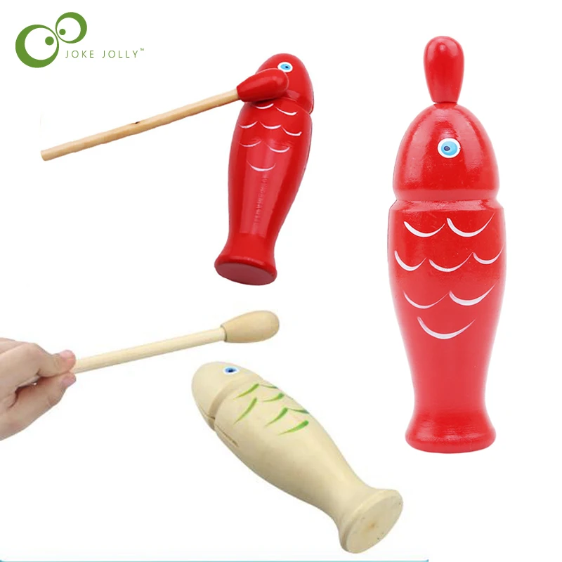 1 шт. музыкальные инструменты для детей ксилофон детская деревянная рыба ударный