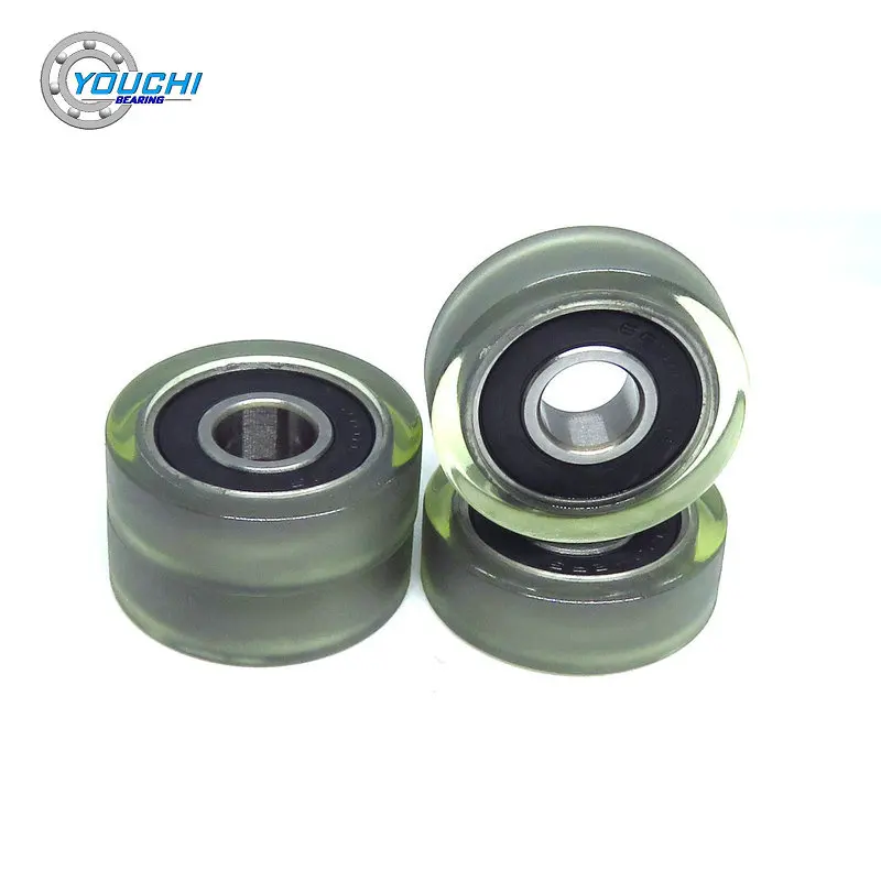 

2pcs OD32mm PU Coated Roller With 6000RS Bearing 10x32x10 mm PU600032-10 Urethane Covered Showcase Sliding Door Pulley