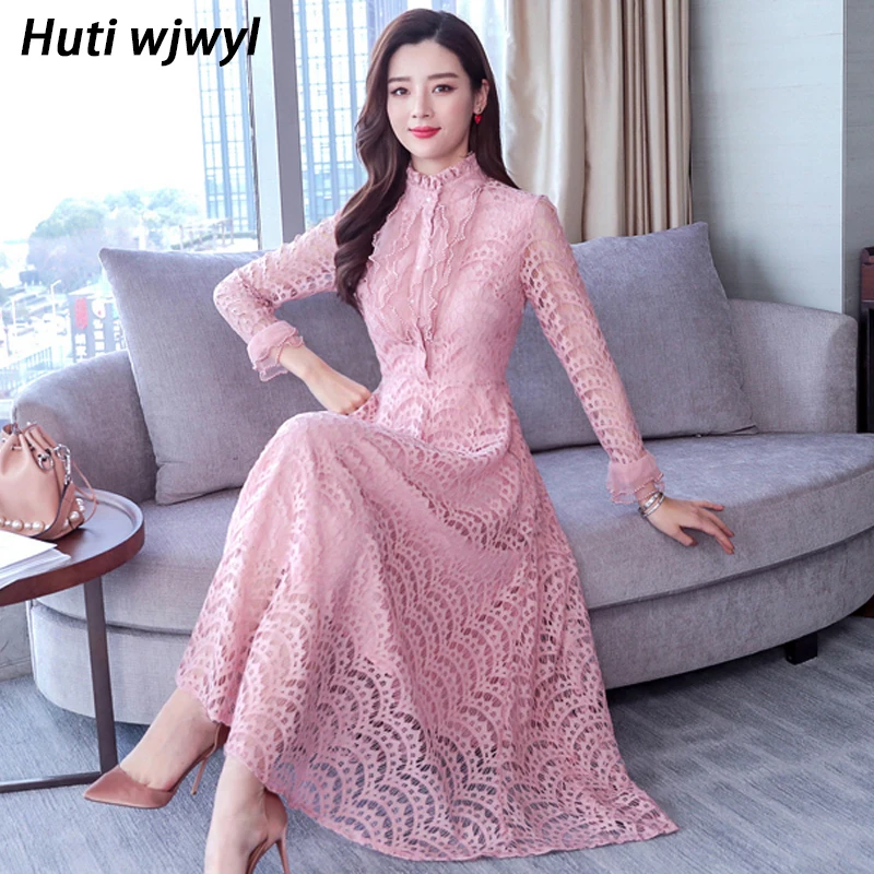 2021 в винтажном стиле Цвет Черный Из плотного бархата теплые миди платья осень