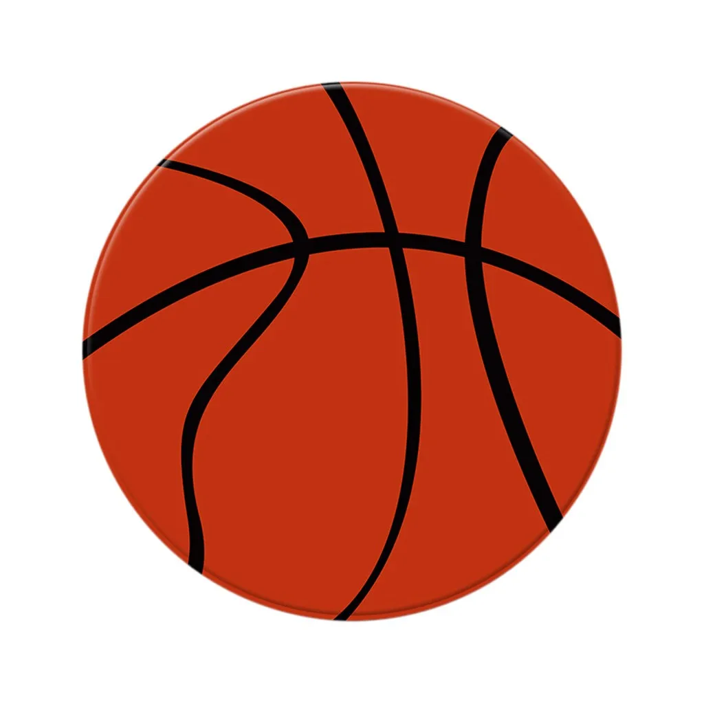 Нескользящий круглый коврик из полиэстера с мячом для компьютерного кресла