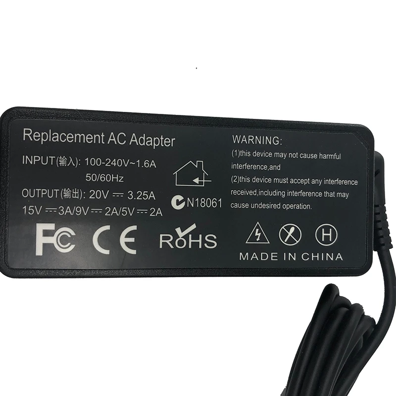 20V 3.25A 65W USB Type C адаптер питания зарядное устройство для Lenovo Thinkpad X1 carbon Yoga X270 X280 T580