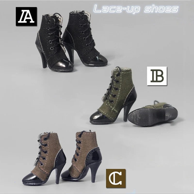 

ZYTOYS ZY1007 1/6 Scale Mid-tube Lace-up Hollow High Heels Model Fit 12" Female Action Figure Body Dolls In Stock