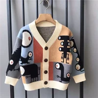 2021 spring autumn children cartoon cardigan sweater boys clothes kids cute childrens coats outerwear jackets clothing fashion
