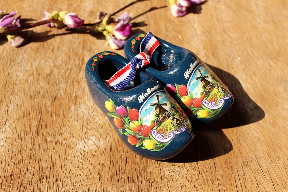 2 5 &quotНидерланды голландский 3D обувь на деревянной подошве Holland тюльпаны