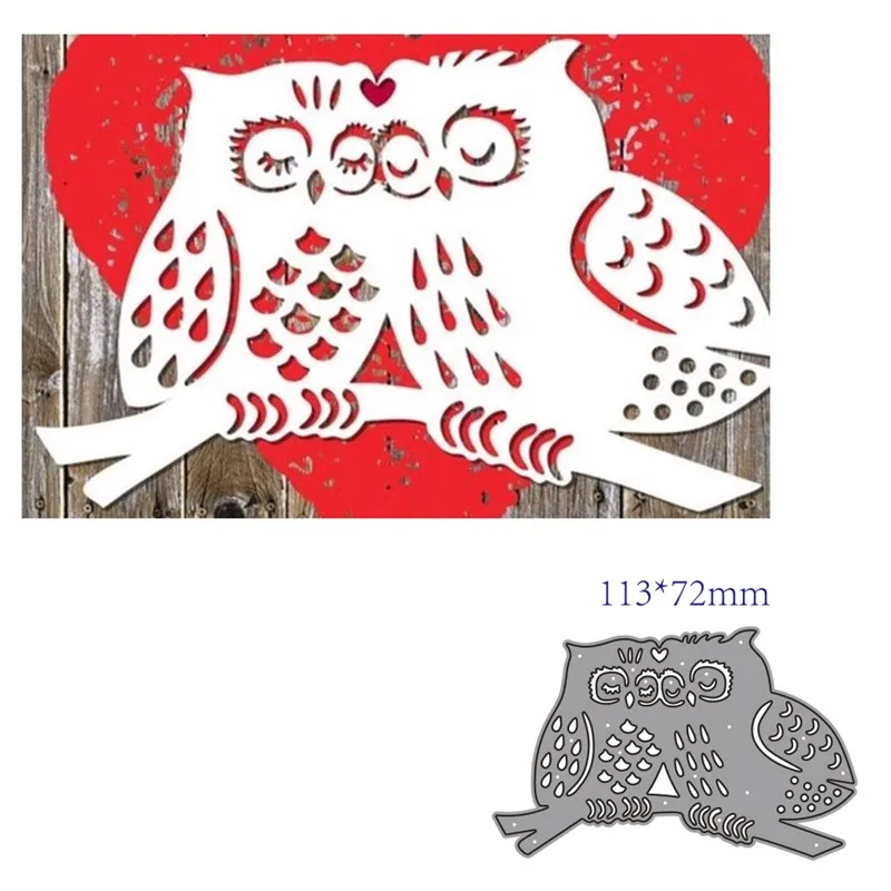 

metal cutting dies cut die mold Animal owl decoration Scrapbook paper craft knife mould blade punch stencils dies
