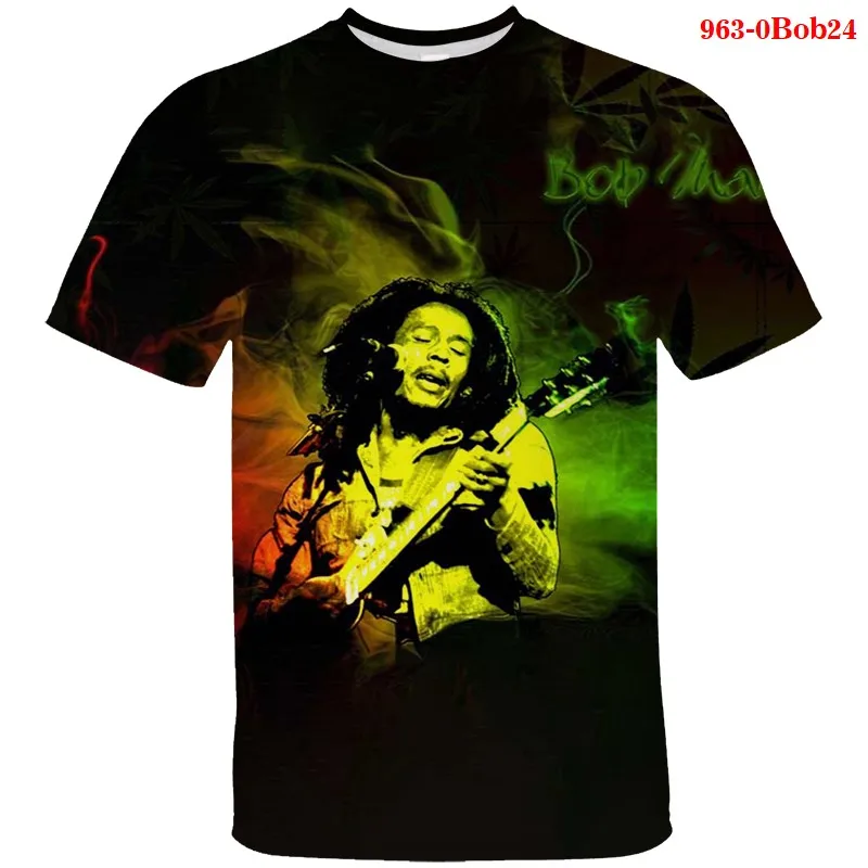 

New Brand Summer Bob Marley 3D Printed T-shirt Children's Boy Short Sleeve T-shirt Bob Marley Plus Size Tees Children Girl Tops