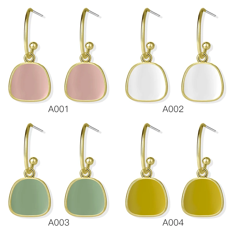 Простые серьги SHUANGR подвесные акриловые металлические милые Квадратные