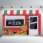 Фон для фотосъемки пицца тематическая вечеринка на день рождения решетчатый фон для фотостудии фотосессии новорожденных фотобудка напечатана