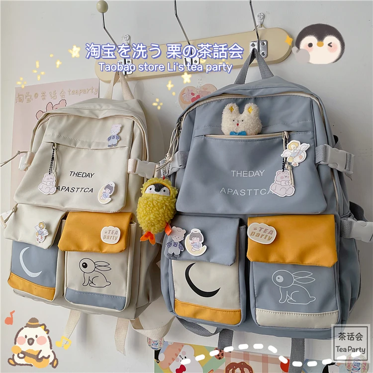 Рюкзак женский нейлоновый школьный в стиле Харадзюку | Багаж и сумки