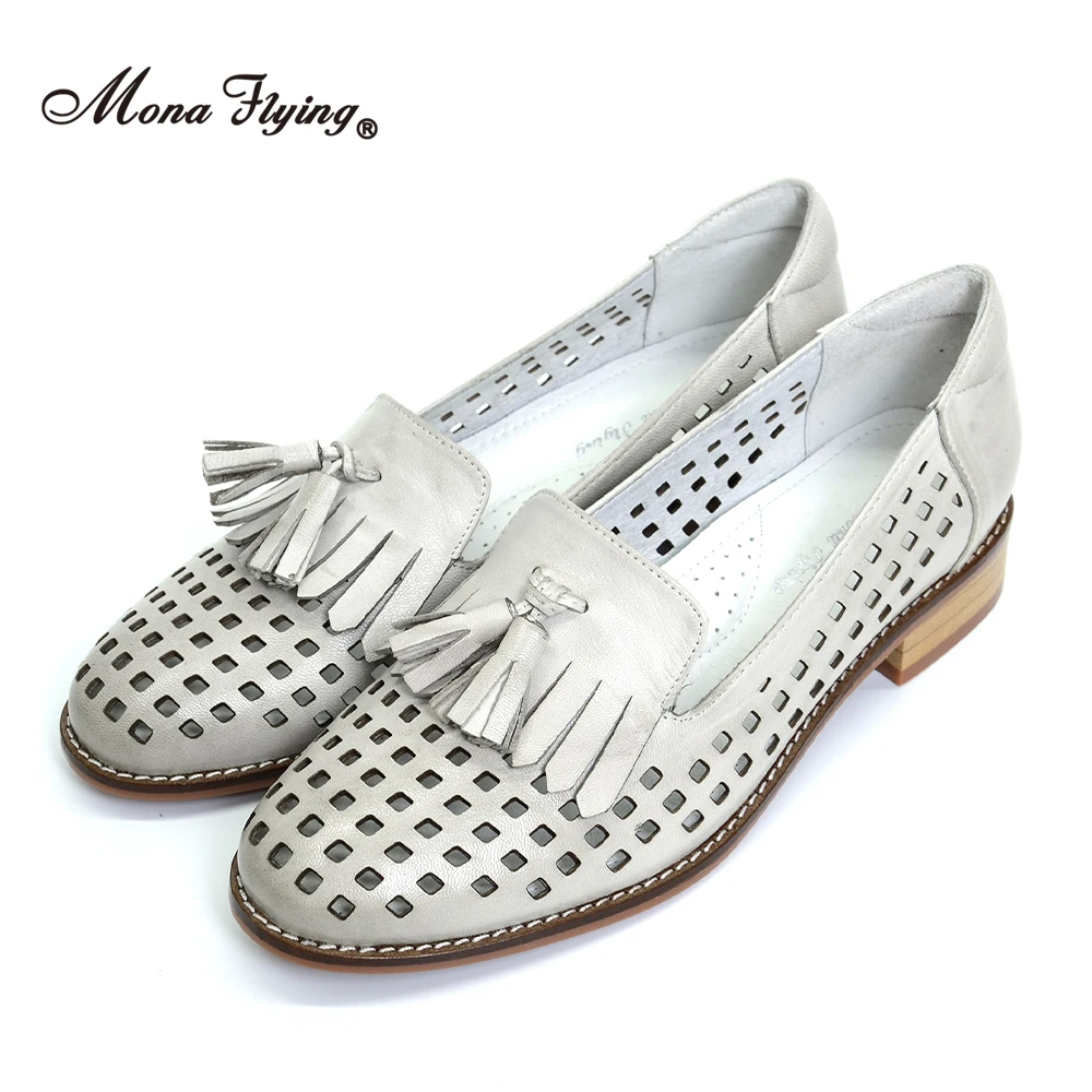 Удобные кожаные лоферы с бахромой ручная работа без застежки Повседневные