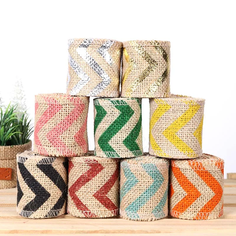 2 м (6 см) из натурального джута в декорированном мешковиной горшке конопляной